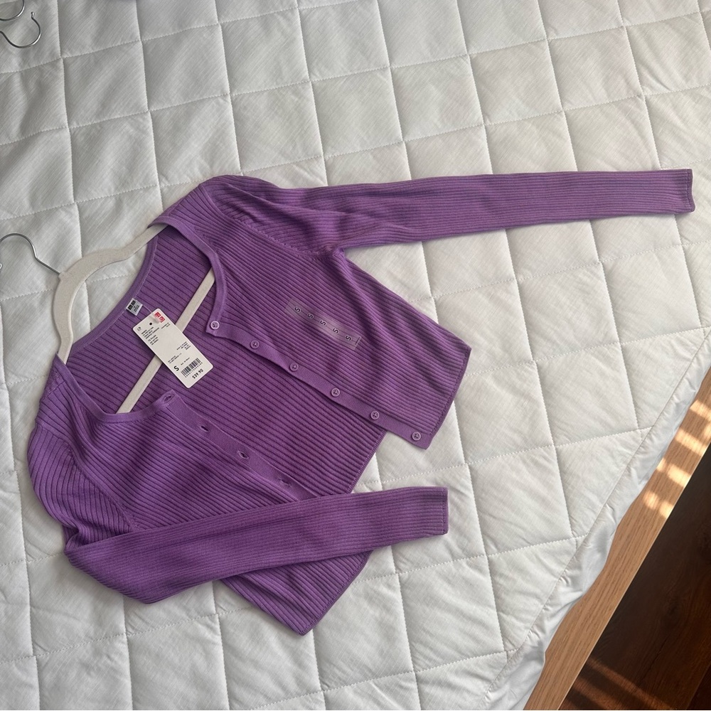 Uniqlo UV Protection Crew Neck Cropped Cardigan